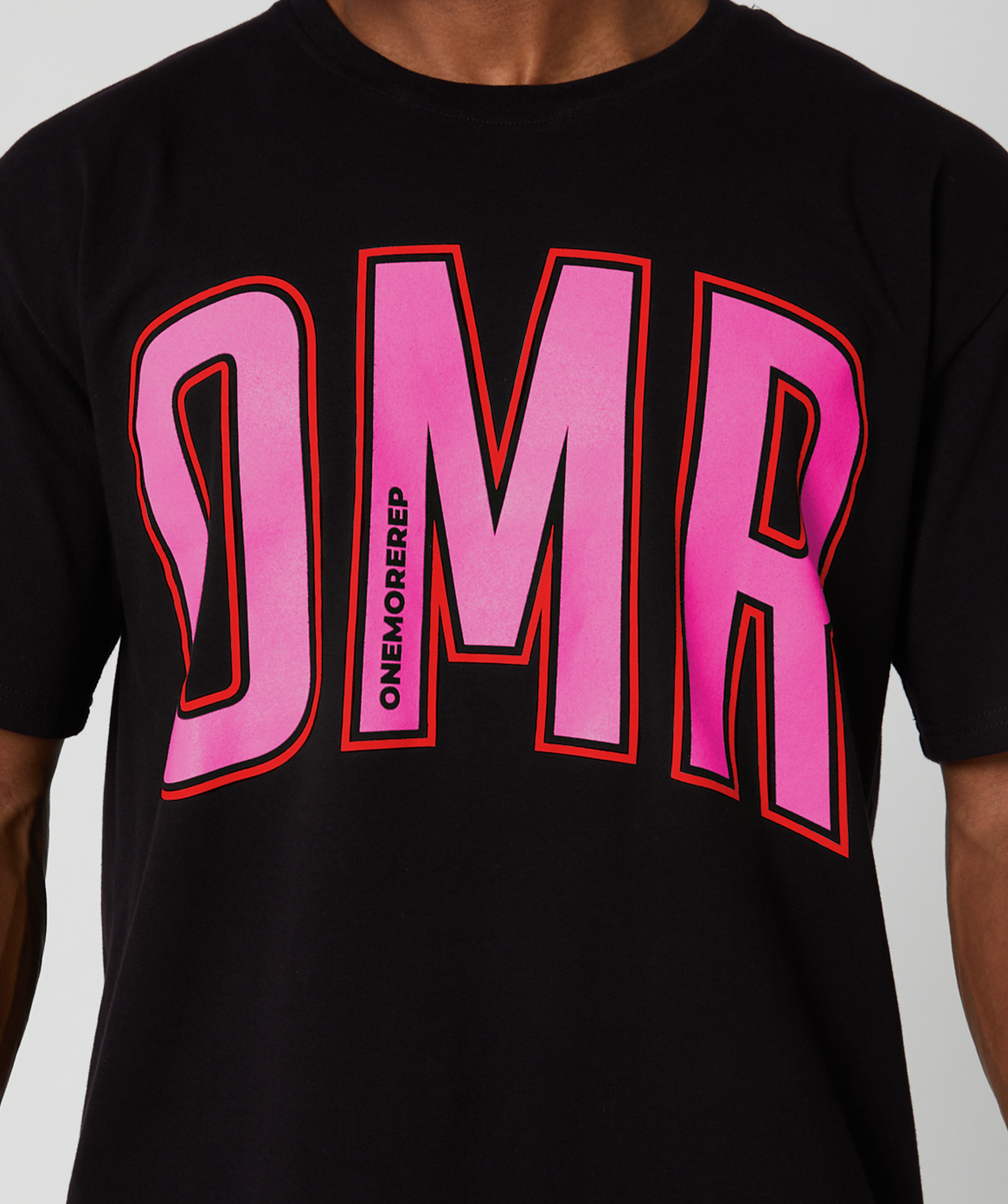 Oversized Pump Tee Black/Pink Sherbet