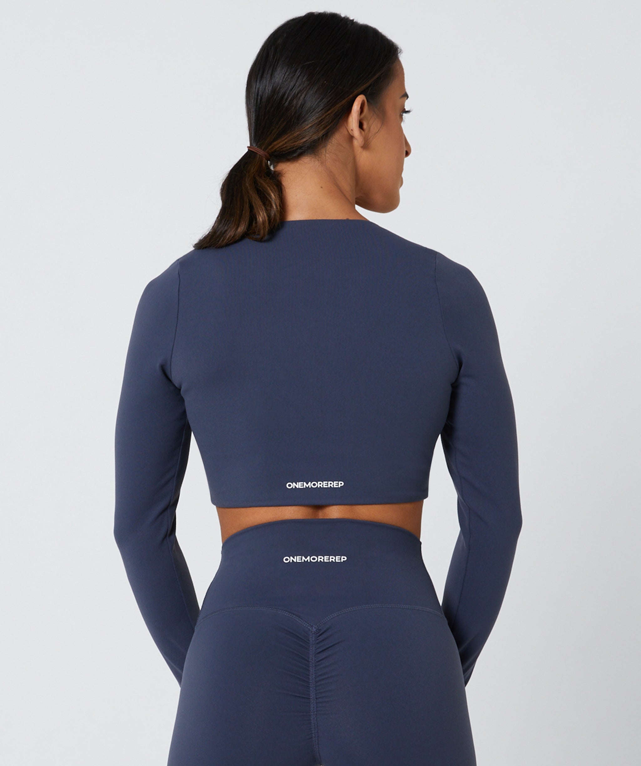 Infinity Long Sleeve Crop Slate
