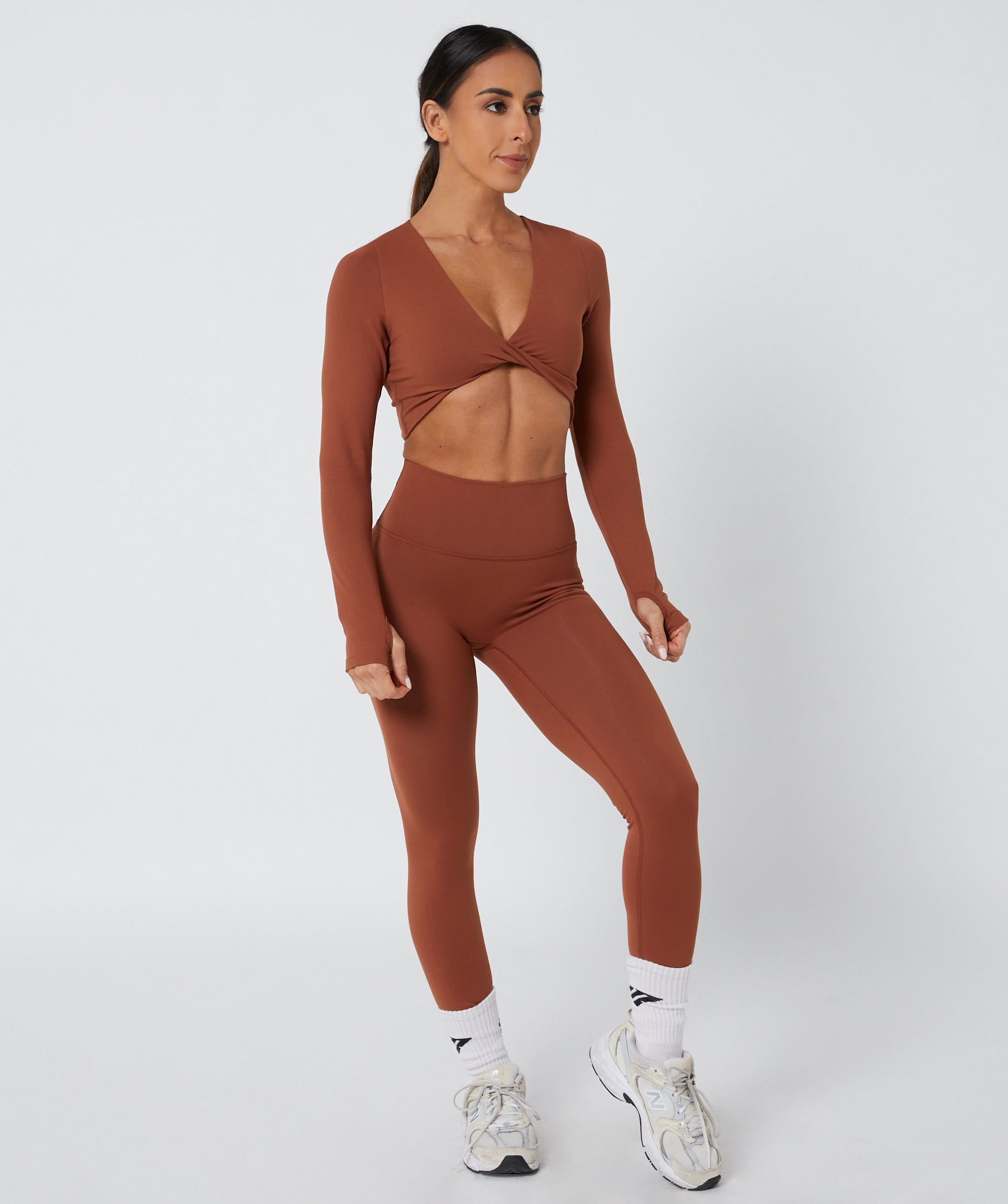 Infinity Long Sleeve Crop Caramel