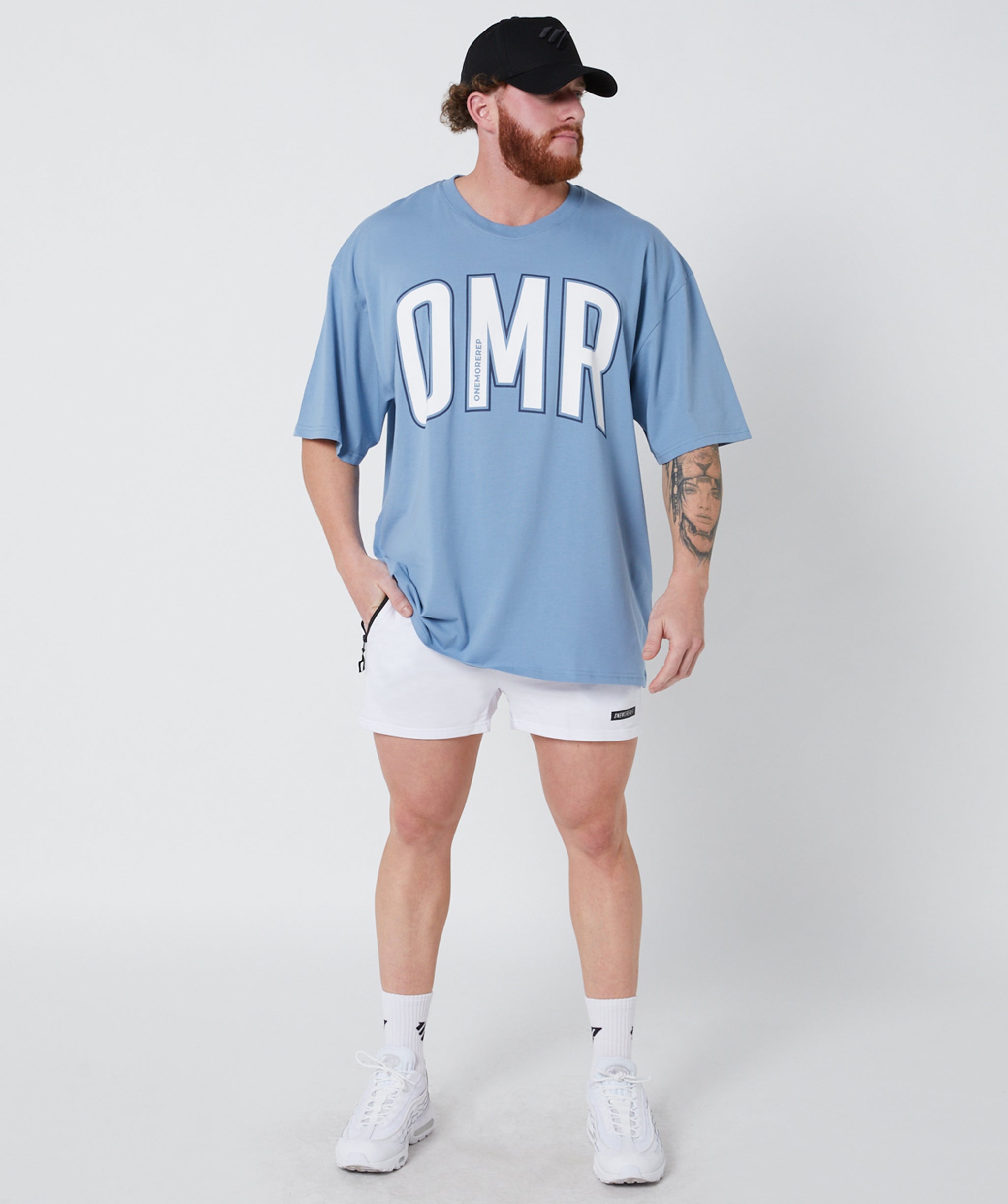 Oversized Pump Tee Ice Blue
