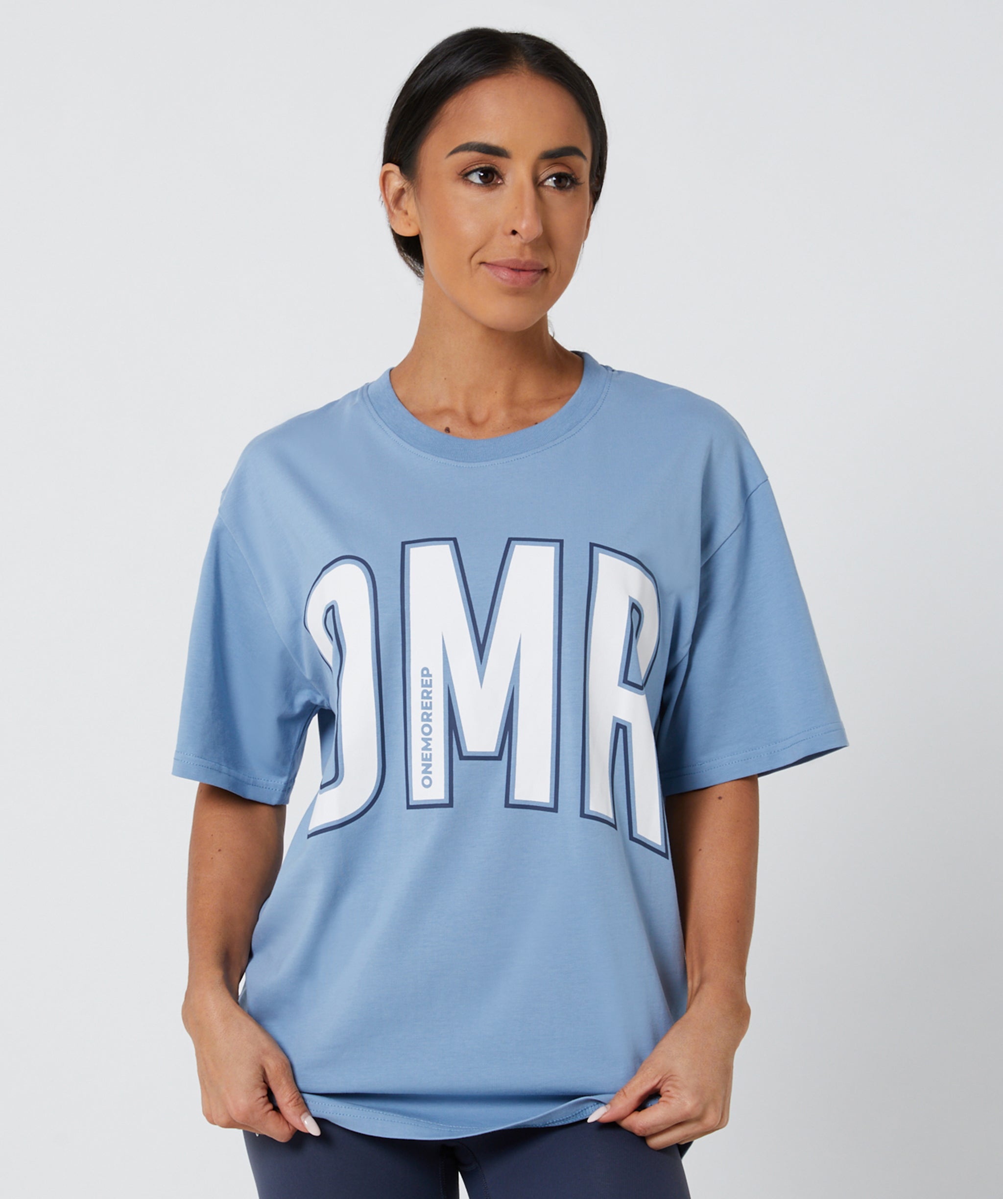 Oversized Pump Tee Ice Blue