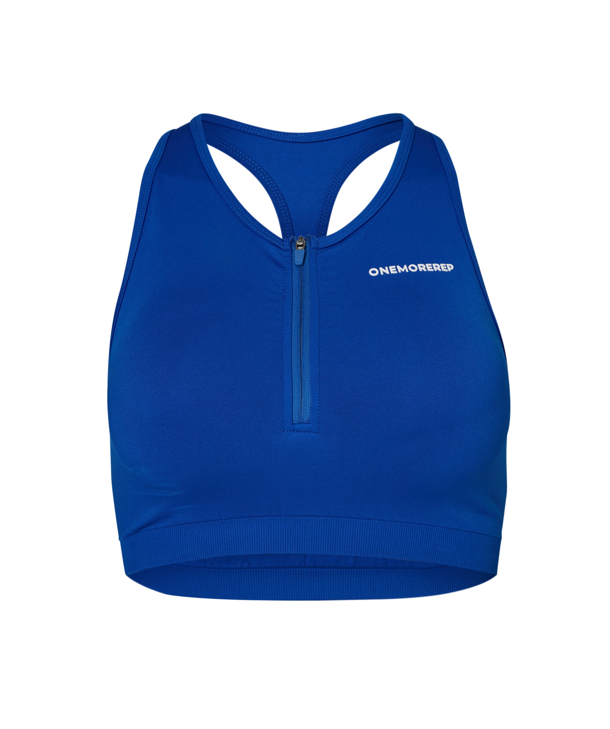 Luscious Seamless Zip Racerback Sports Bra Electric Blue