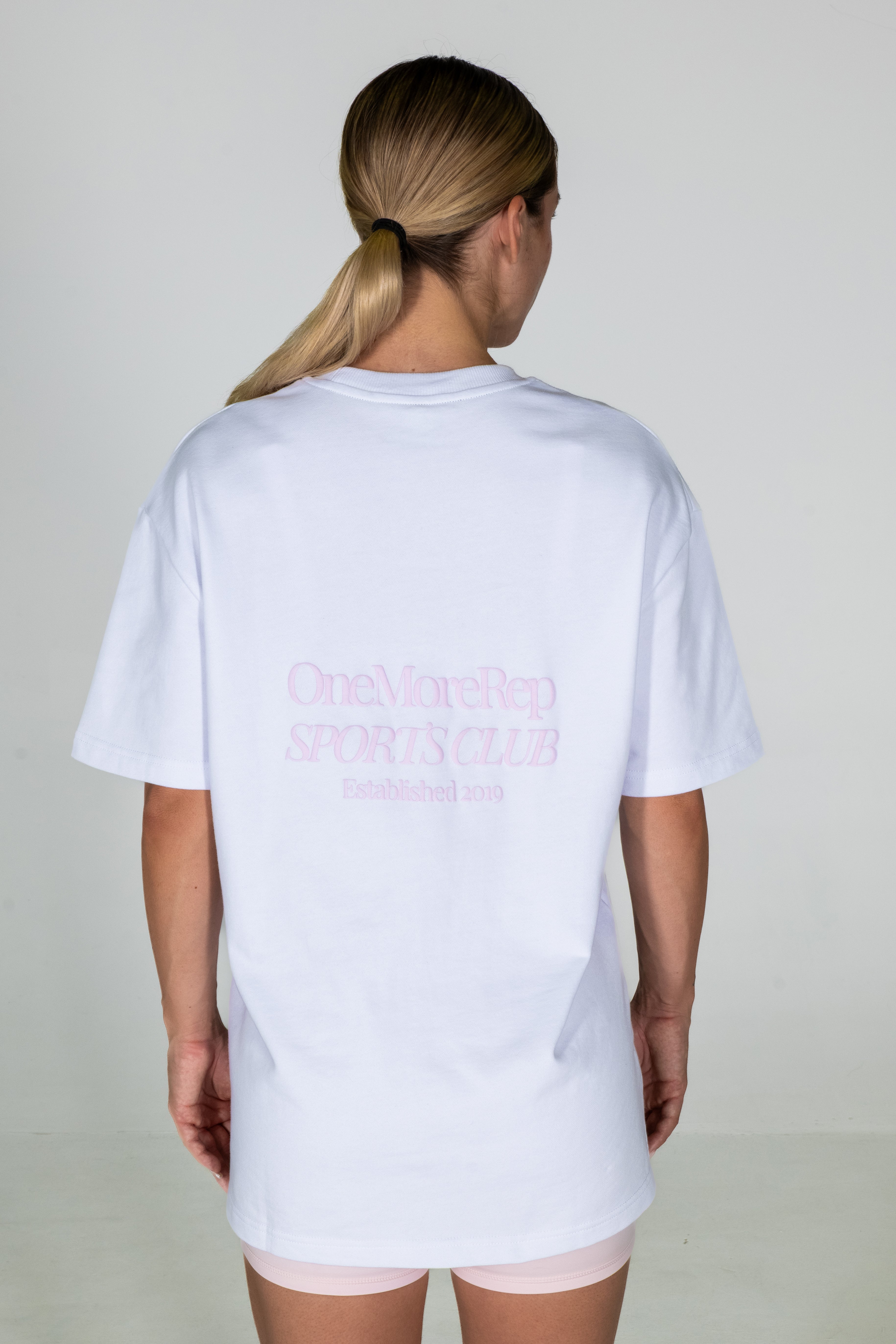 OneMoreRep Sports Club Oversized Tee Pink Lemonade