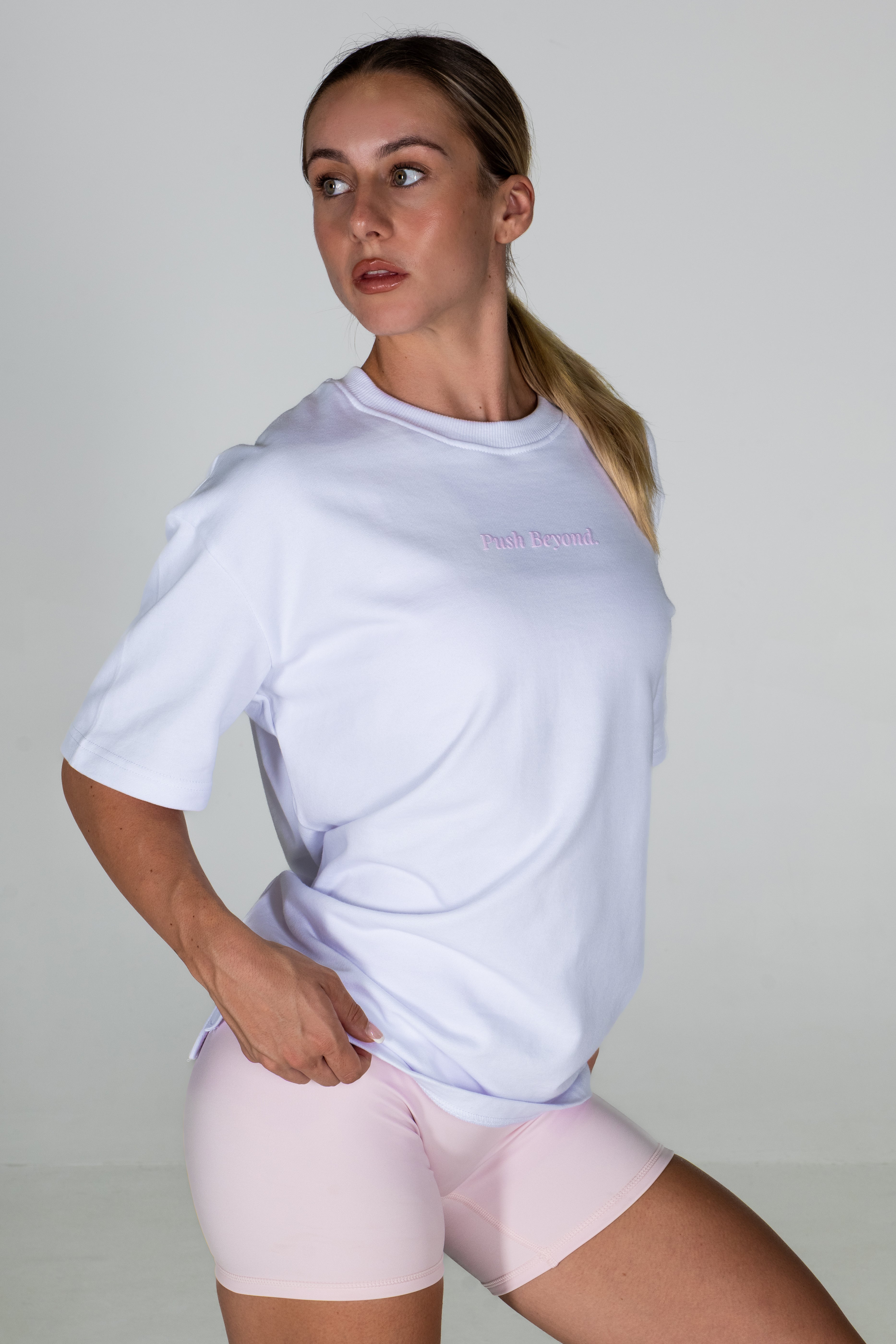 OneMoreRep Sports Club Oversized Tee Pink Lemonade