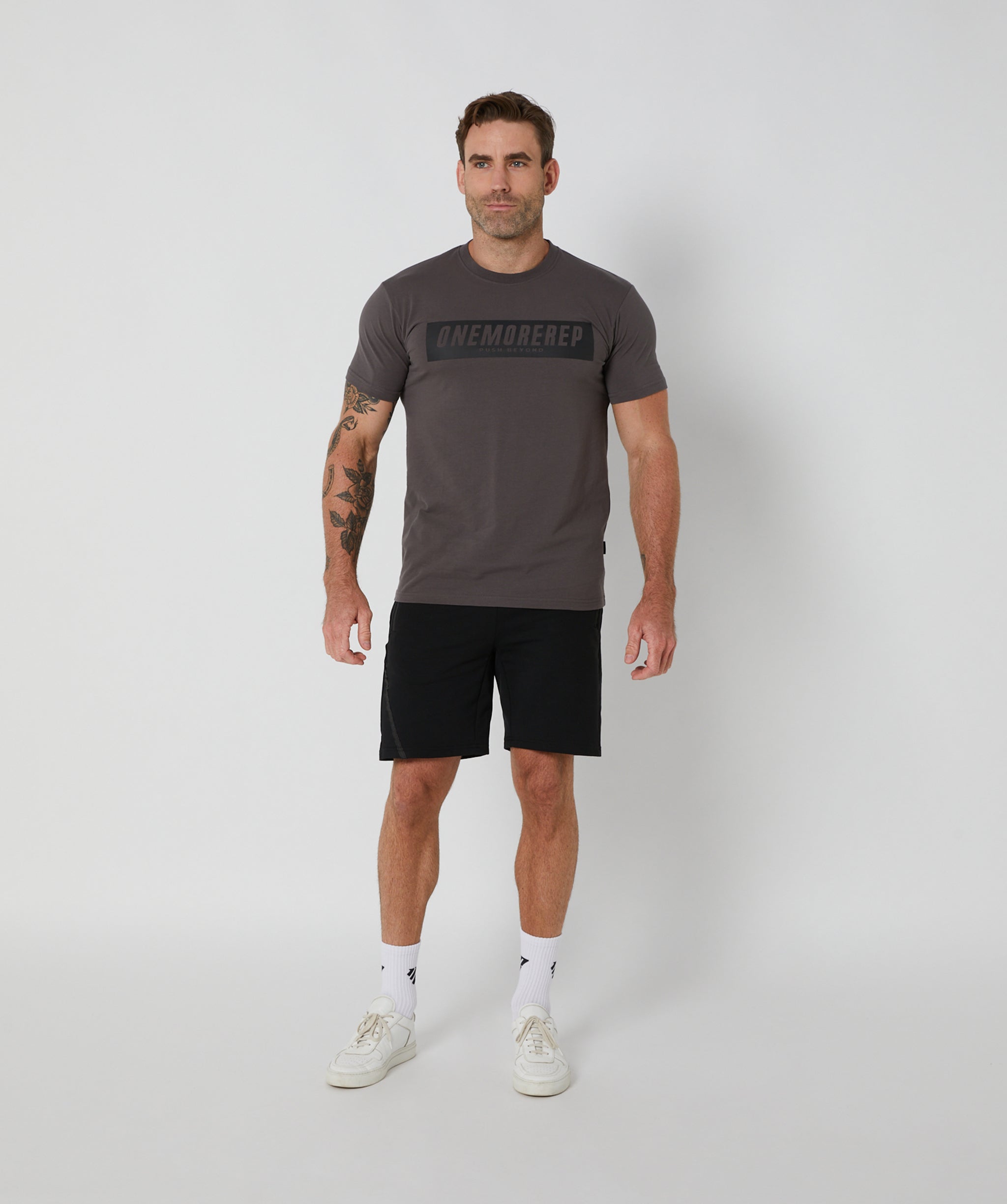 Iconic Block Tee Charcoal