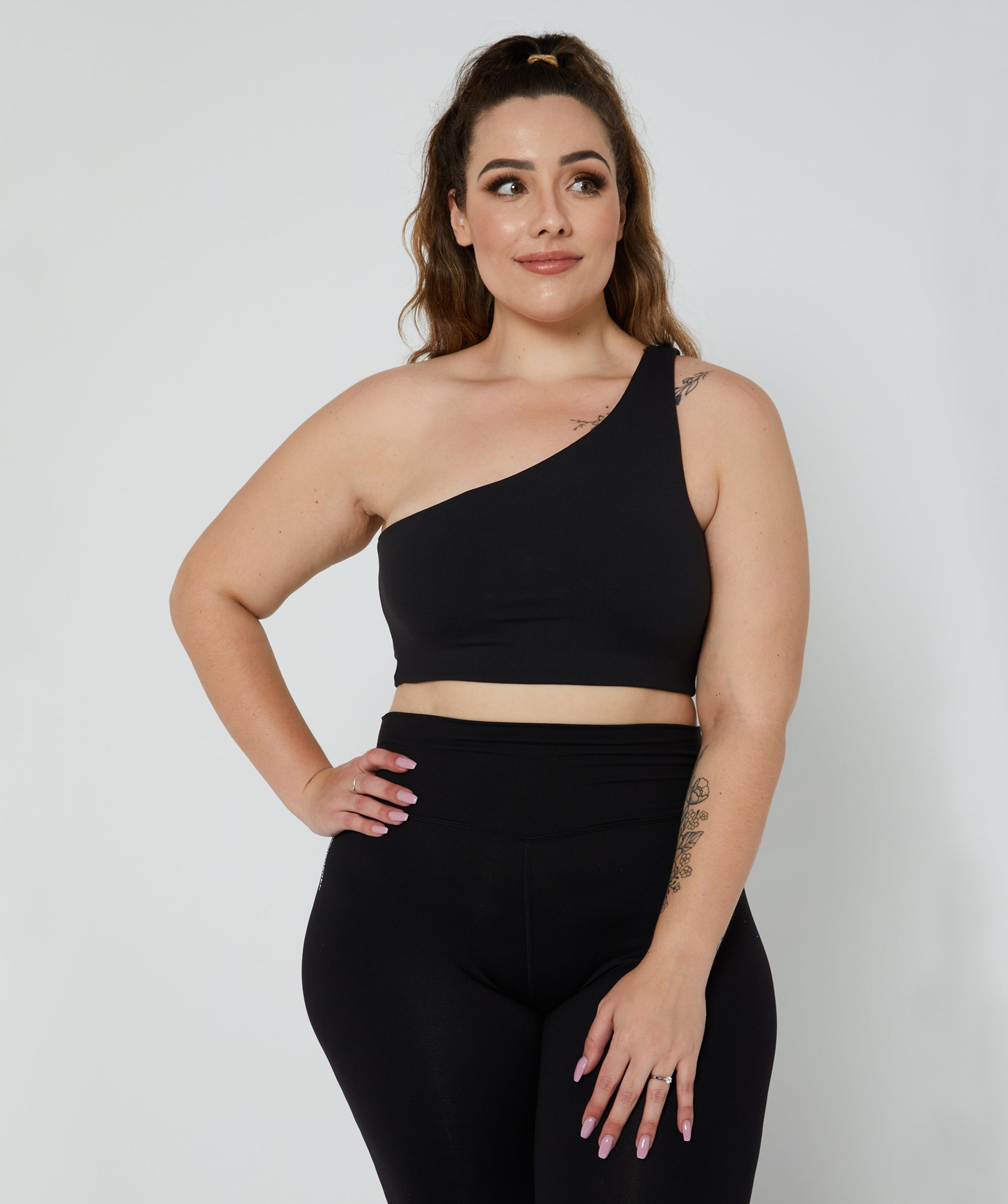 Elite One Strap Sports Bra Black