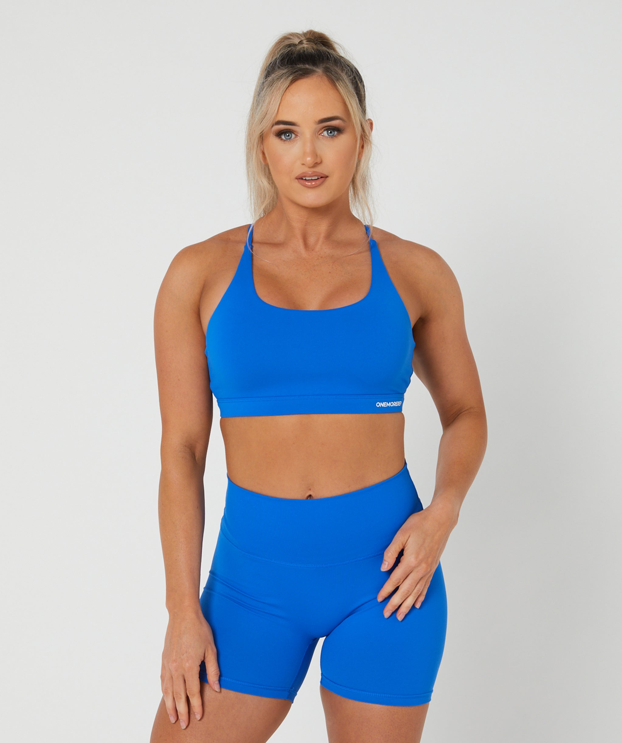 Core Strappy Sports Bra Electric Blue