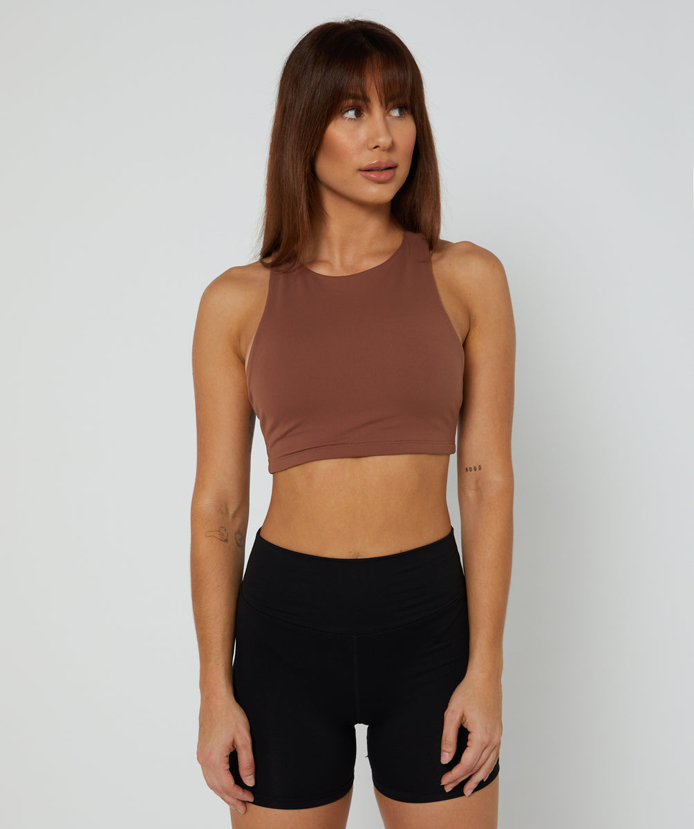 Force T-Back Sports Bra Mocha – OneMoreRep