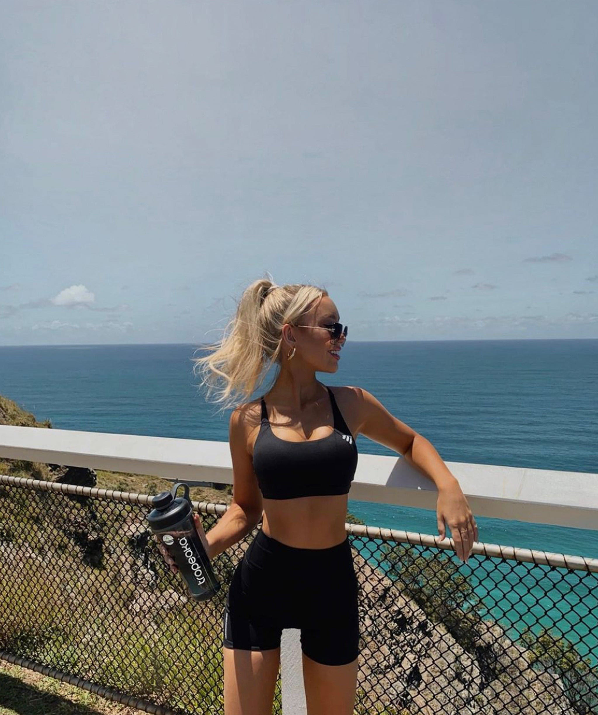 Core Strappy Sports Bra Black