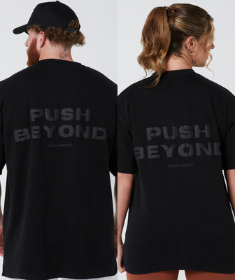 Heavyweight Push Beyond Tee Black