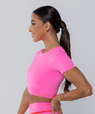 Sculpt Crop Tee Pink Sherbet product image 2