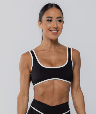 Two Tone Bralette Black