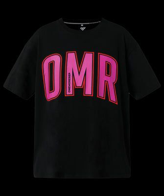 Oversized Pump Tee Black/Pink Sherbet