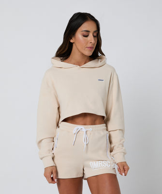 Ambition Crop Hoodie Bone