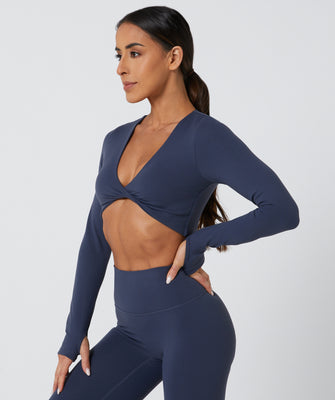 Infinity Long Sleeve Crop Slate product image 2