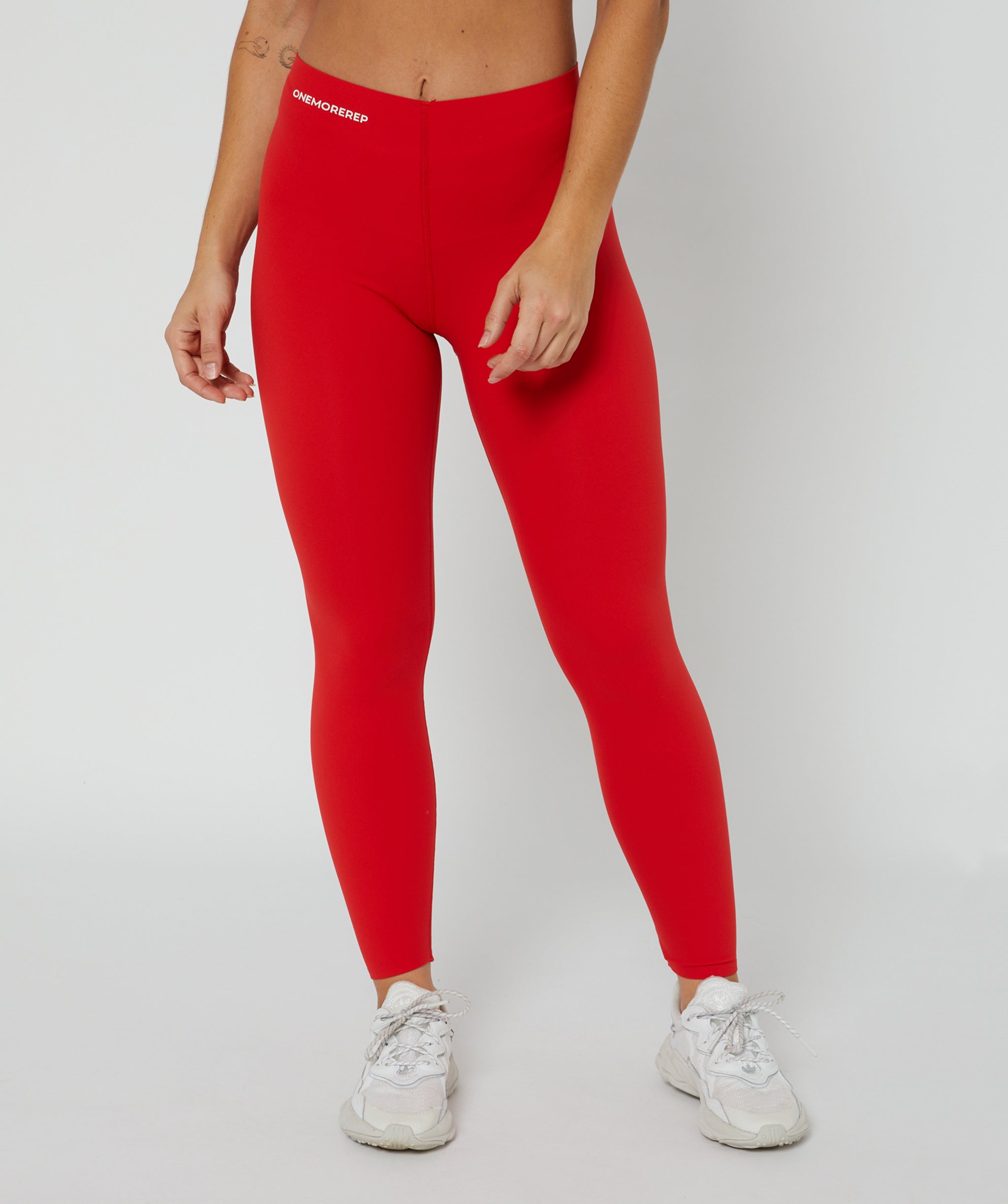 Sleek Leggings Full Length Red – OneMoreRep