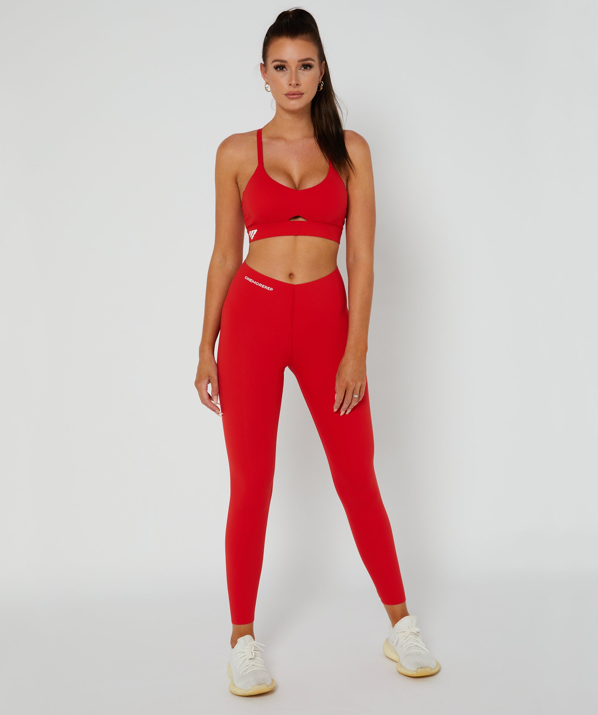 Sleek Leggings Full Length Red – OneMoreRep