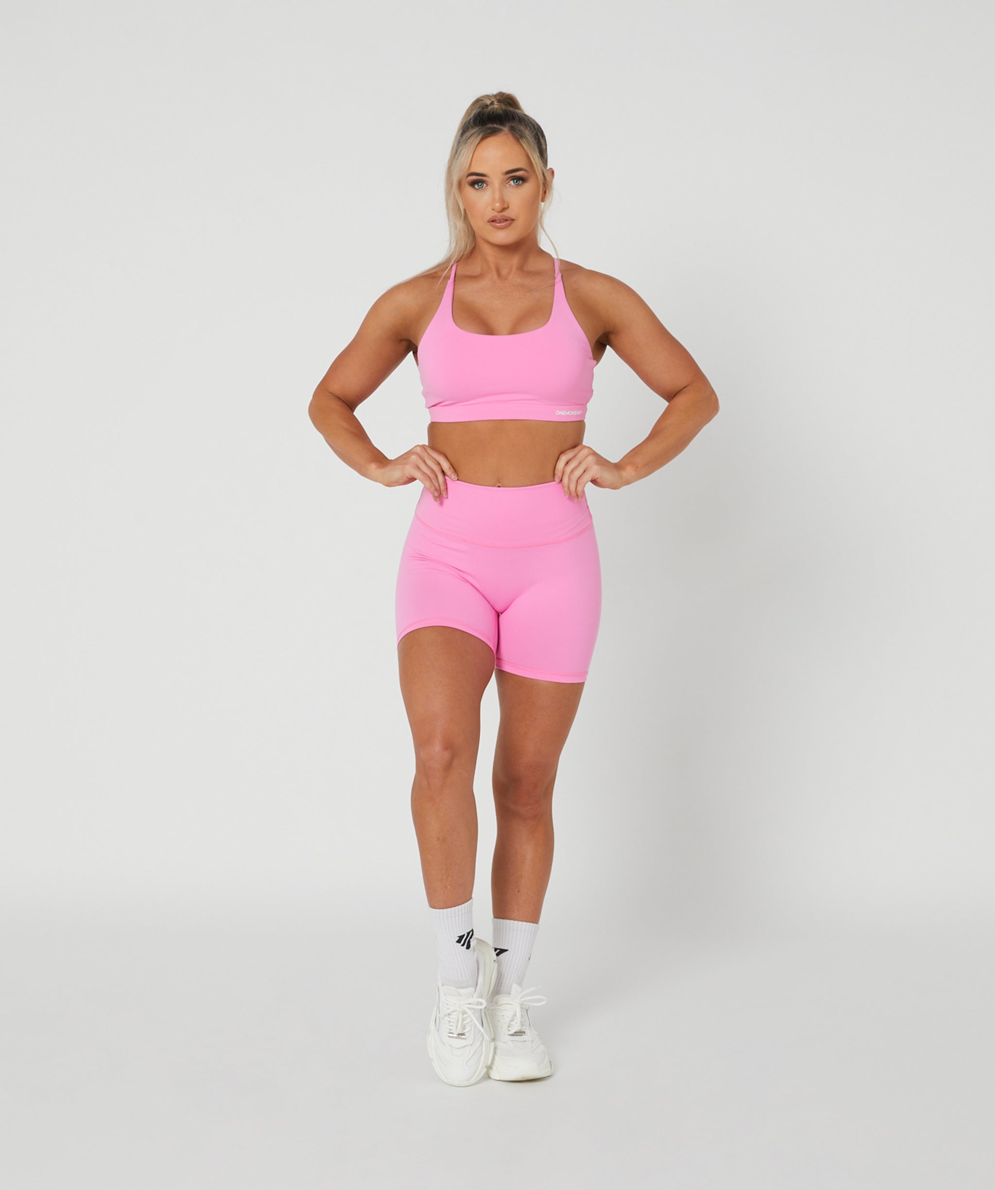 Core Strappy Sports Bra Candy Pink – OneMoreRep